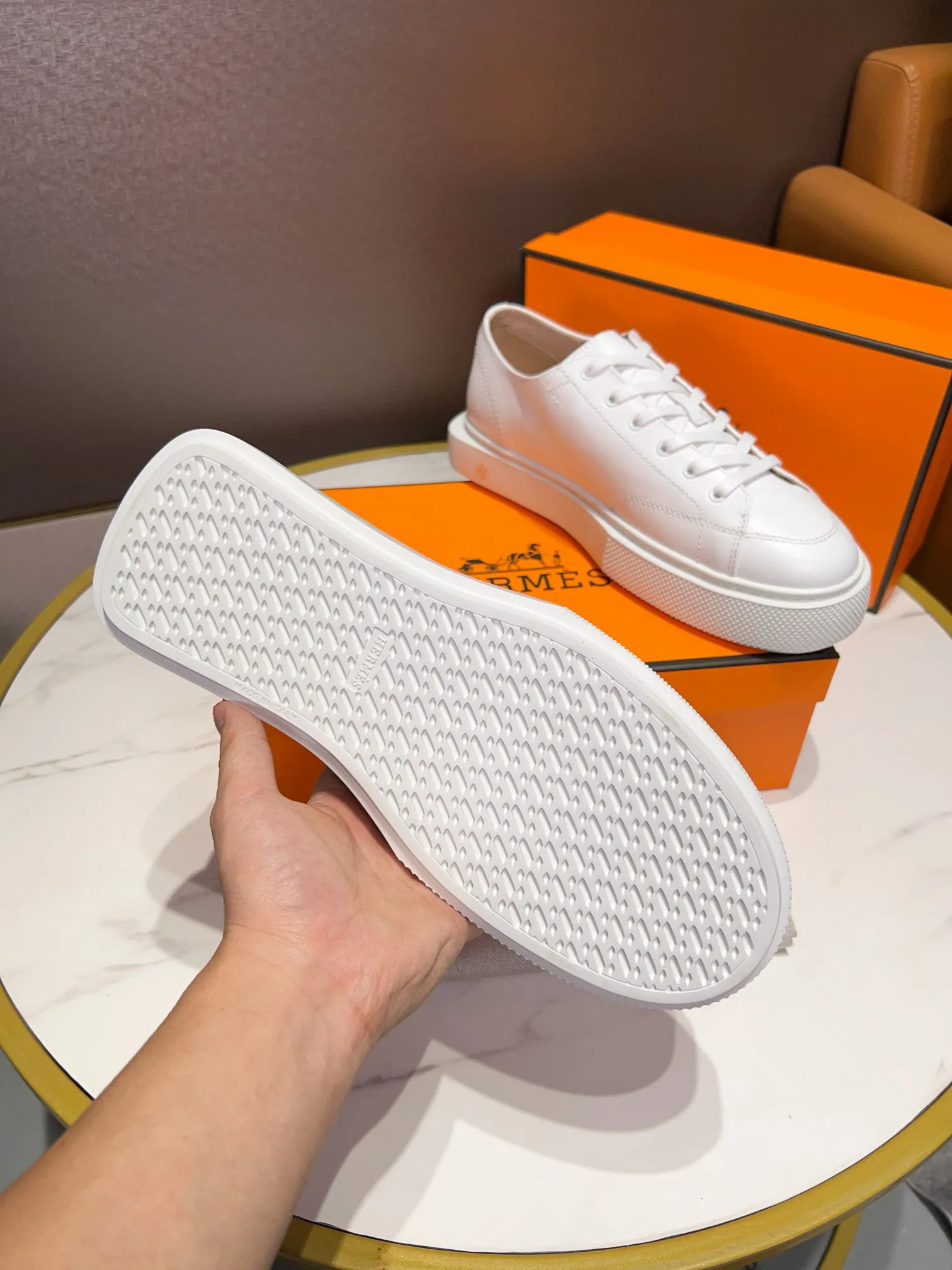 Factory price: 438💰[HERMES] Hermès - high-end quality original order 🔍🔍new product from men's counter uppers imported from Italy cowhide, sheepskin lining soles: original factory special soles, exclusive movable molded soles super comfortable, original factory follow-up goods - super high quality control·fine workmanship: highlighted (high-end·nobility·grade) -Size: 38-44 (45 can be customized)·
